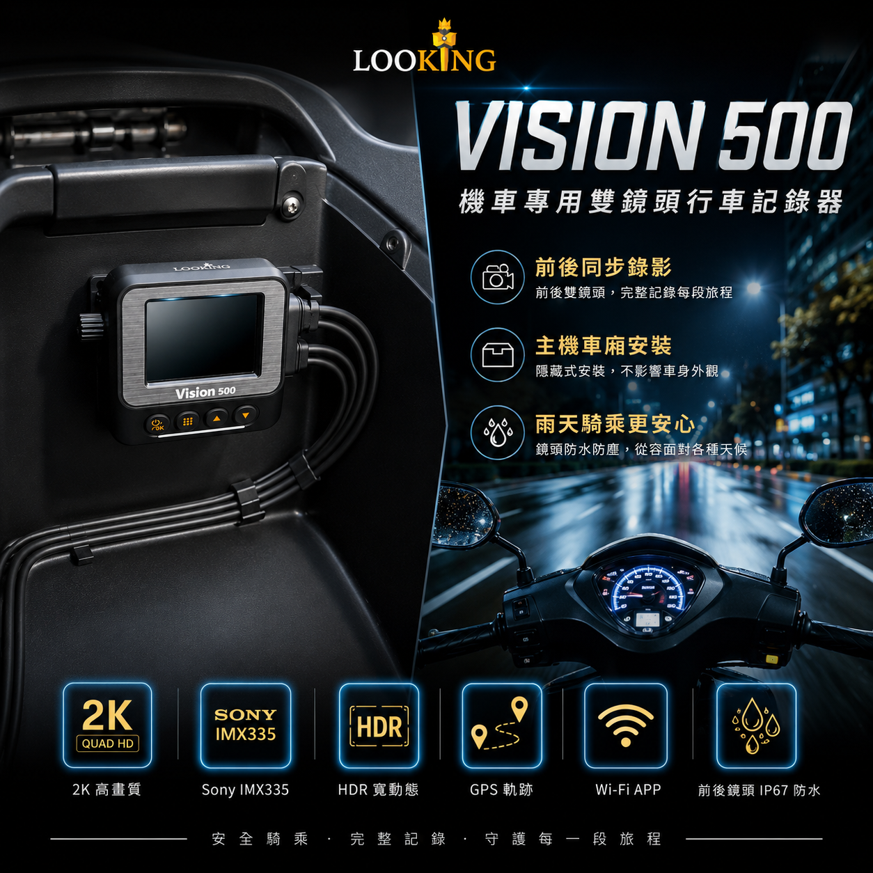 Vision500新幻視   2026全新改版 2KHDR 星光級雙鏡頭行車記錄器