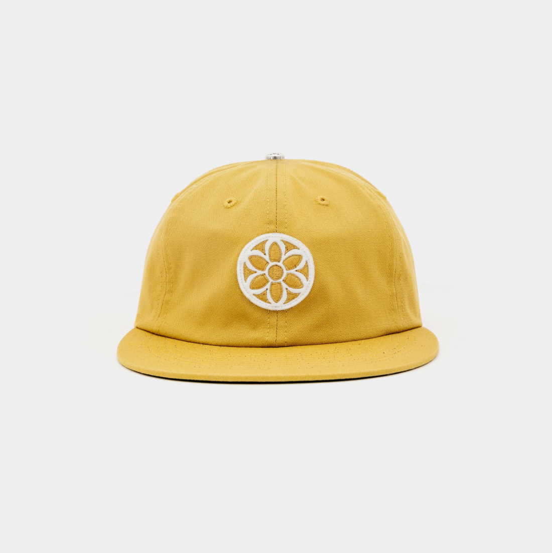 CLASSIC COTTON BALL CAP - ROSETTE - MUSTARD
