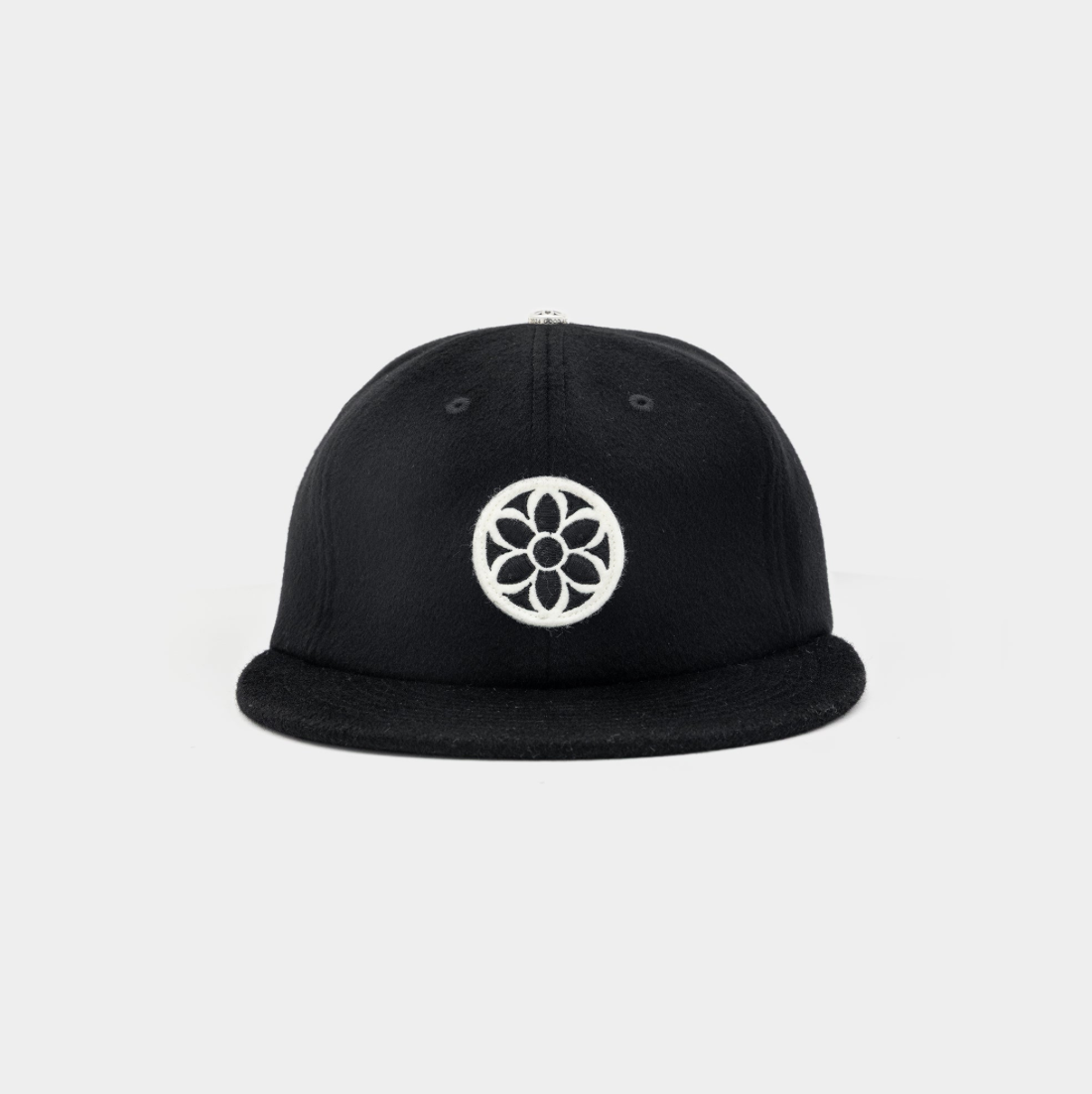 CLASSIC WOOL BALL CAP - ROSETTE - BLACK