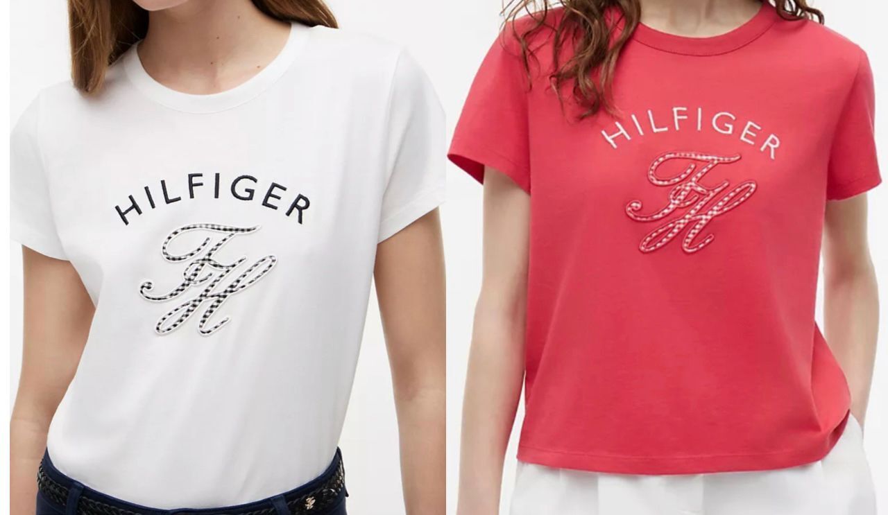 Tommy Hilfiger 女裝刺繡潦草字短款 Tee F7