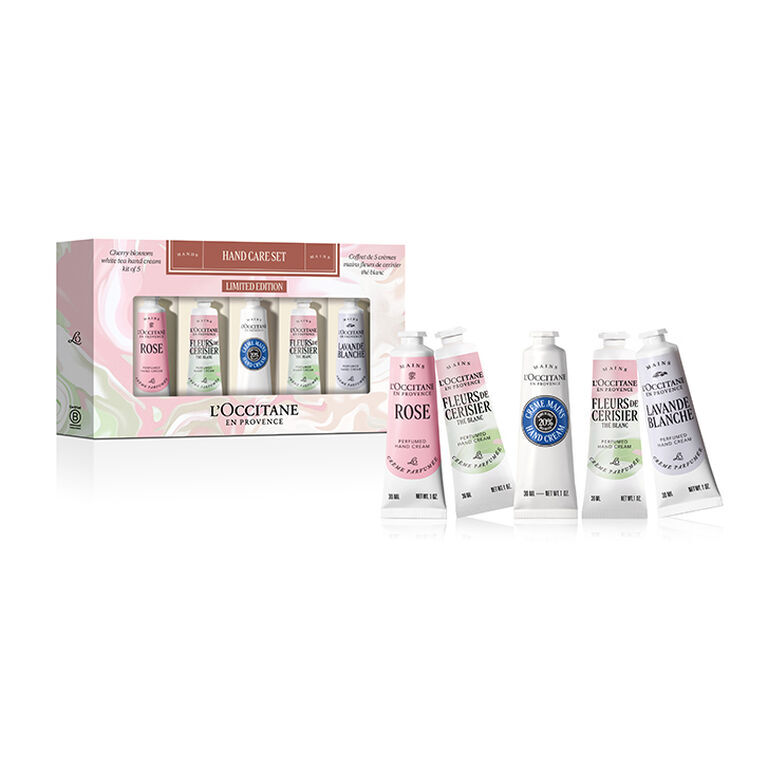 L'occitane 歐舒丹 白茶戀櫻香潤手霜五支裝