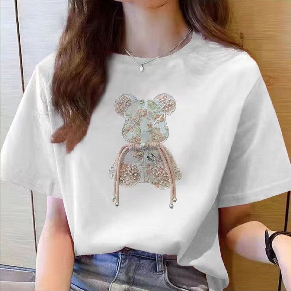 【ASister 小姊姊】AS2480#女裝｜純棉上衣☆圓領正肩*黑白灰動物印花*T恤(7色 S-5XL)