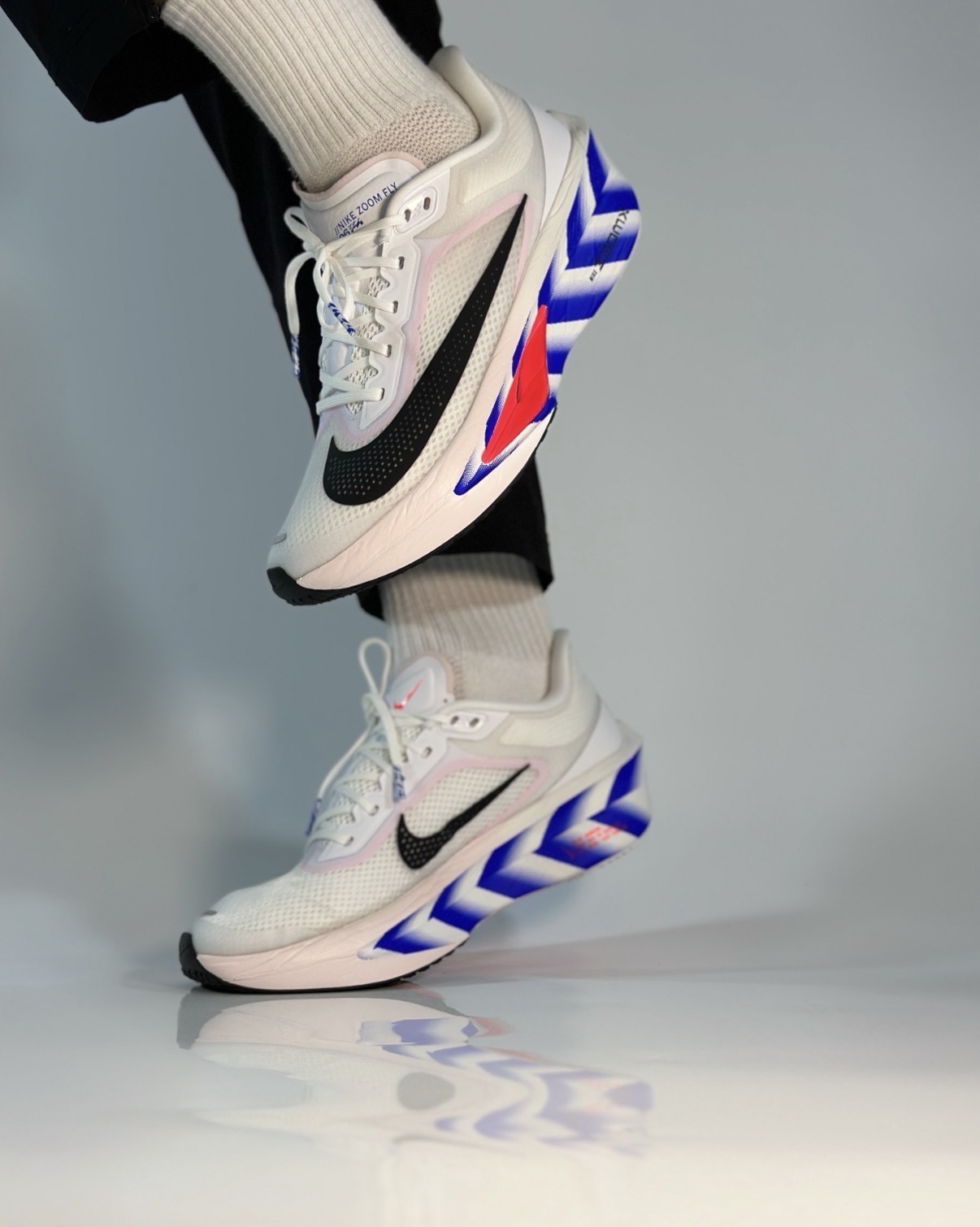 男鞋 NIKE ZOOM FLY 6 白藍粉 緩震 透氣 碳纖維 慢跑 運動鞋【II7285-100】