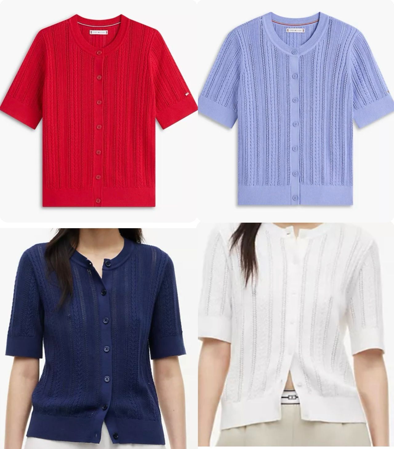 Tommy Hilfiger 女裝短袖通花外套 F16