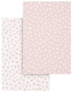 CAMBRASS 嬰兒床床笠2件裝 60X120CM(碎花/粉紅)