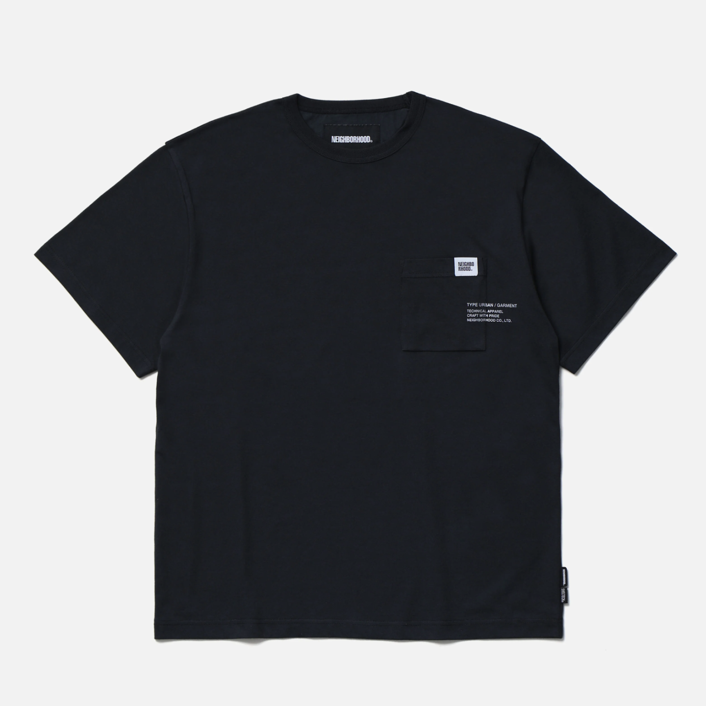 -(B3a03)-NEIGHBORHOOD SHELTECH CREWNECK SS-1 涼感速乾短Ｔ黑色/白色- 261BWNH-CSM01
