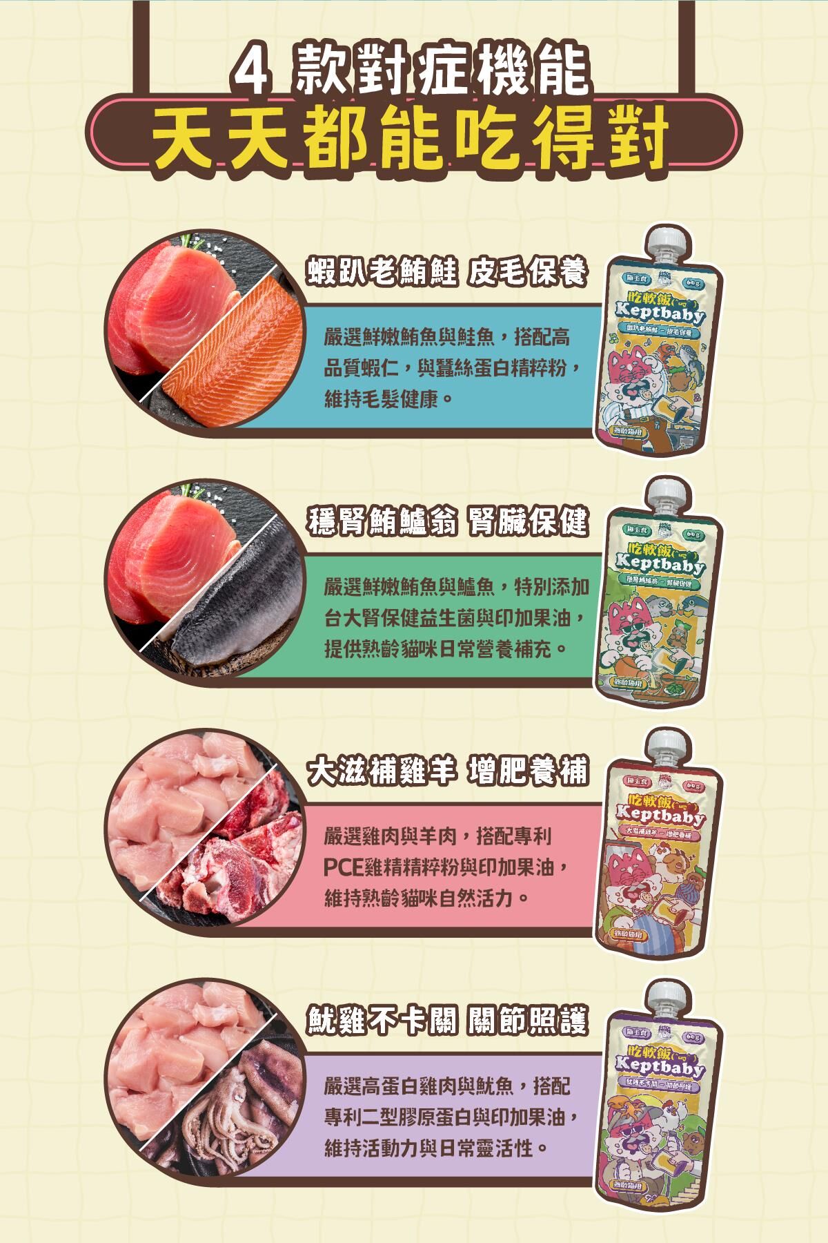 沙發馬鈴薯｜吃軟飯 熟齡貓主食餐包 60g