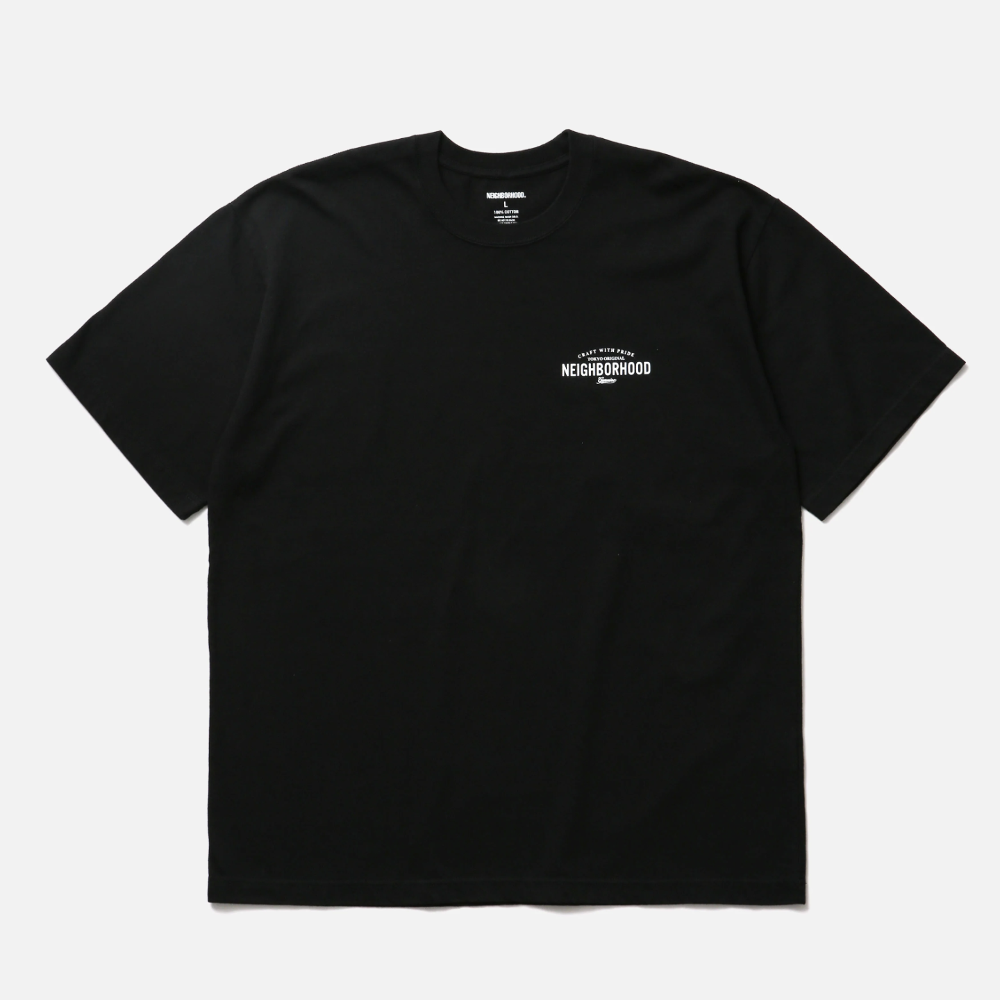 -(B3b04)- NEIGHBORHOOD NH . TEE SS-1 LOGO 膠印 短Ｔ黑色/白色-261PCNH-ST01