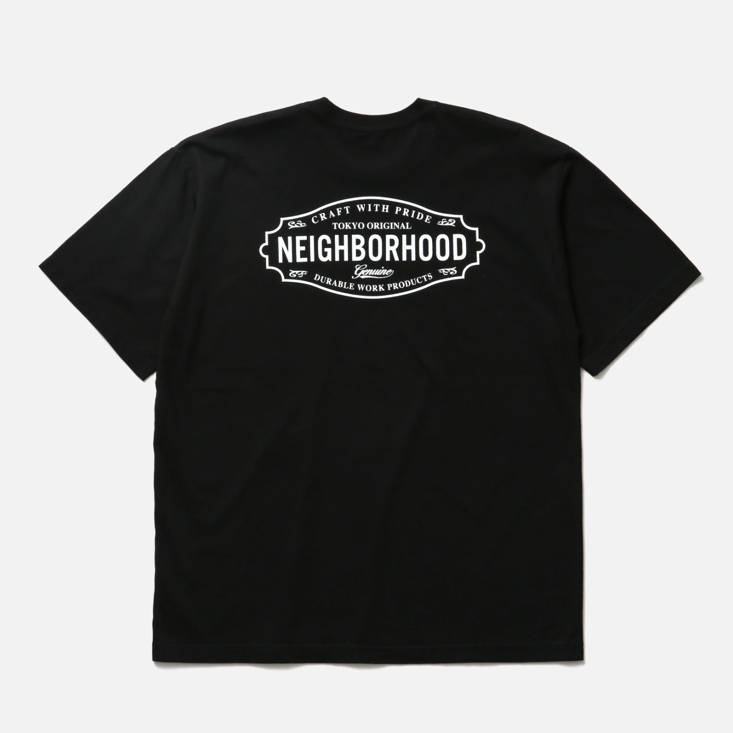 -(B3b04)- NEIGHBORHOOD NH . TEE SS-1 LOGO 膠印 短Ｔ黑色/白色-261PCNH-ST01