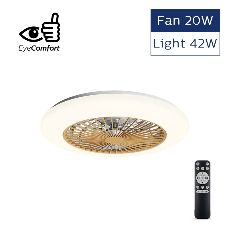 Amigo 日系木紋薄款天花風扇燈 (扇20W＋燈42W)