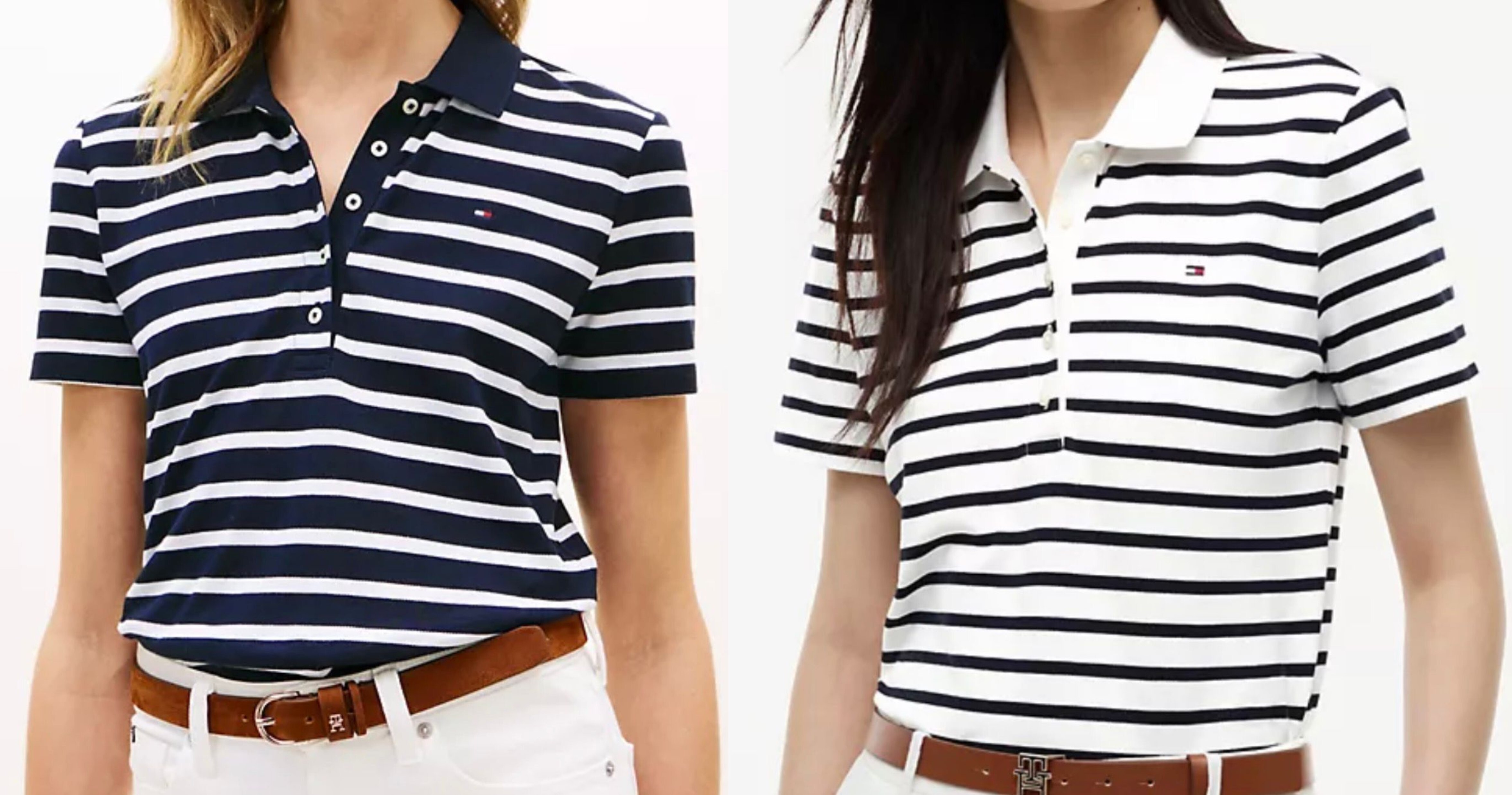 Tommy Hilfiger 女裝橫間扣鈕 Polo Tee F23