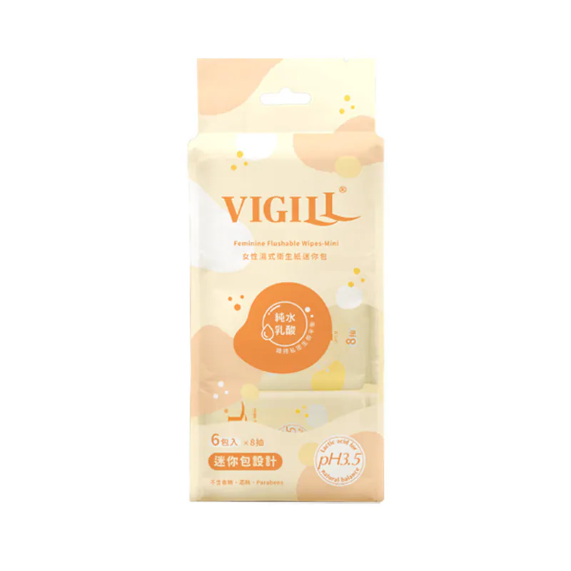 【輕便必備】VIGILL 婦潔 - 女性濕式衛生紙 迷你包 8片x6包