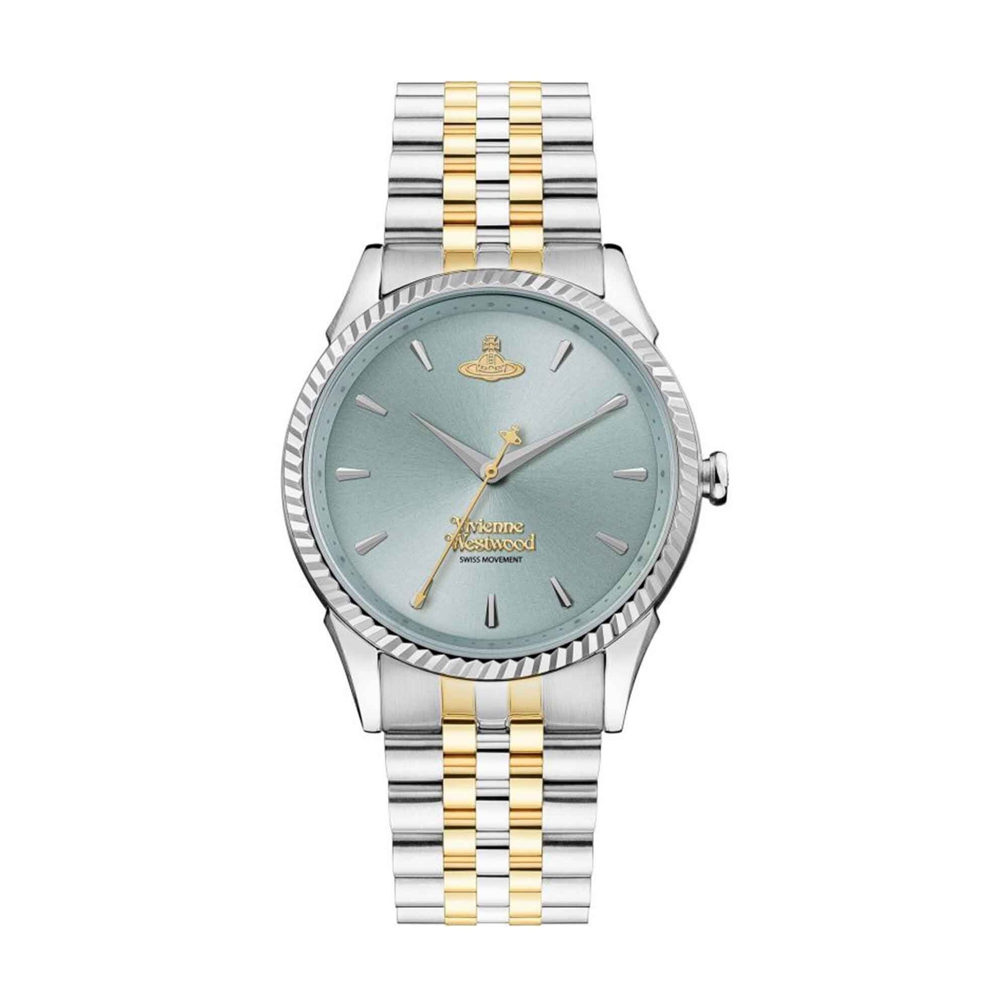 VV240LGRSG Vivienne Westwood 38mm 冰藍色拉絲錶面 不鏽鋼 女裝 手錶 (香港行貨)