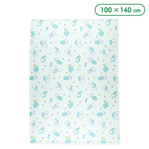 【Nishimatsuya】Microfiber Absorbent Quick-Dry Blanket (Bear Cream Soda)
