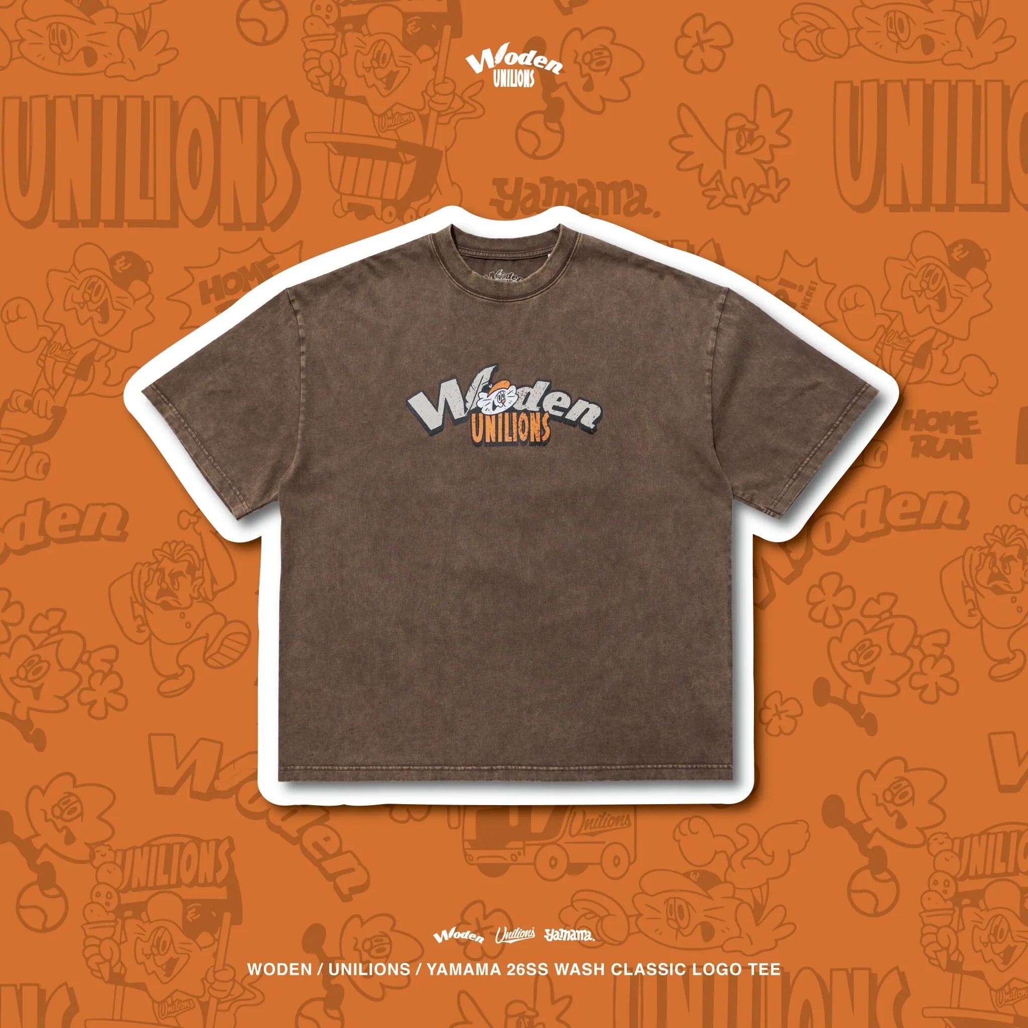 WODEN 26SS 010 UNI x YAM Wash Classic LOGO Tee