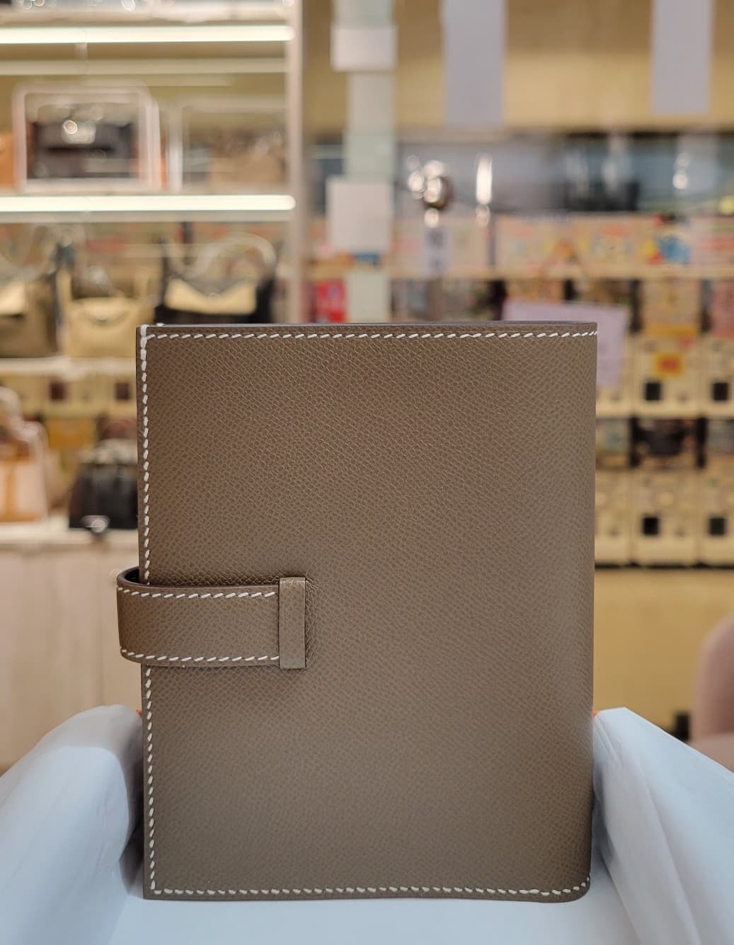 Hermes bearn compact wallet etoupe cc madame 短銀包 大象灰金扣