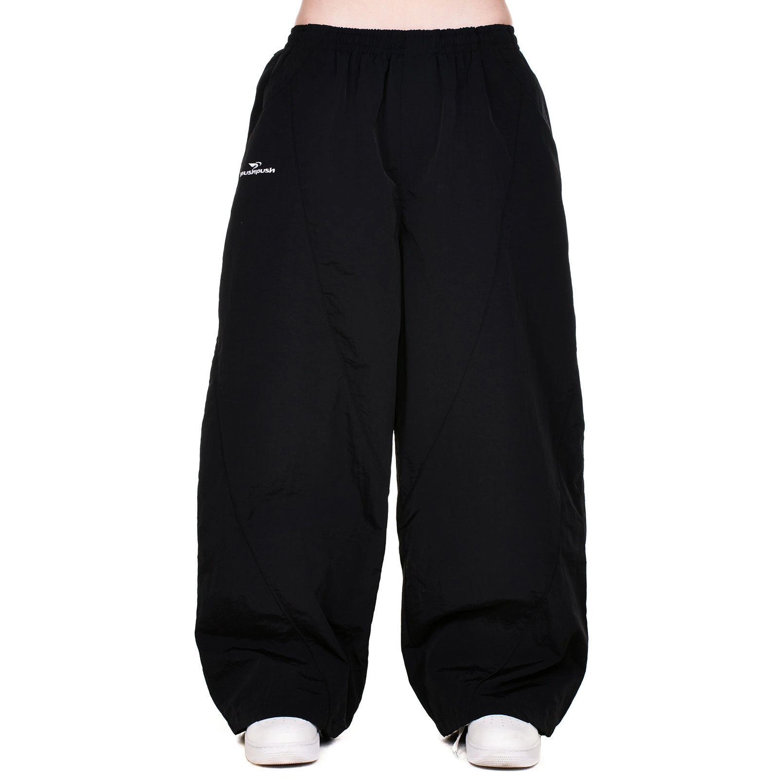 PUSH PUSH ATMOS PANTS 尼龍長褲 寬褲 闊腿 廓形 彎刀褲