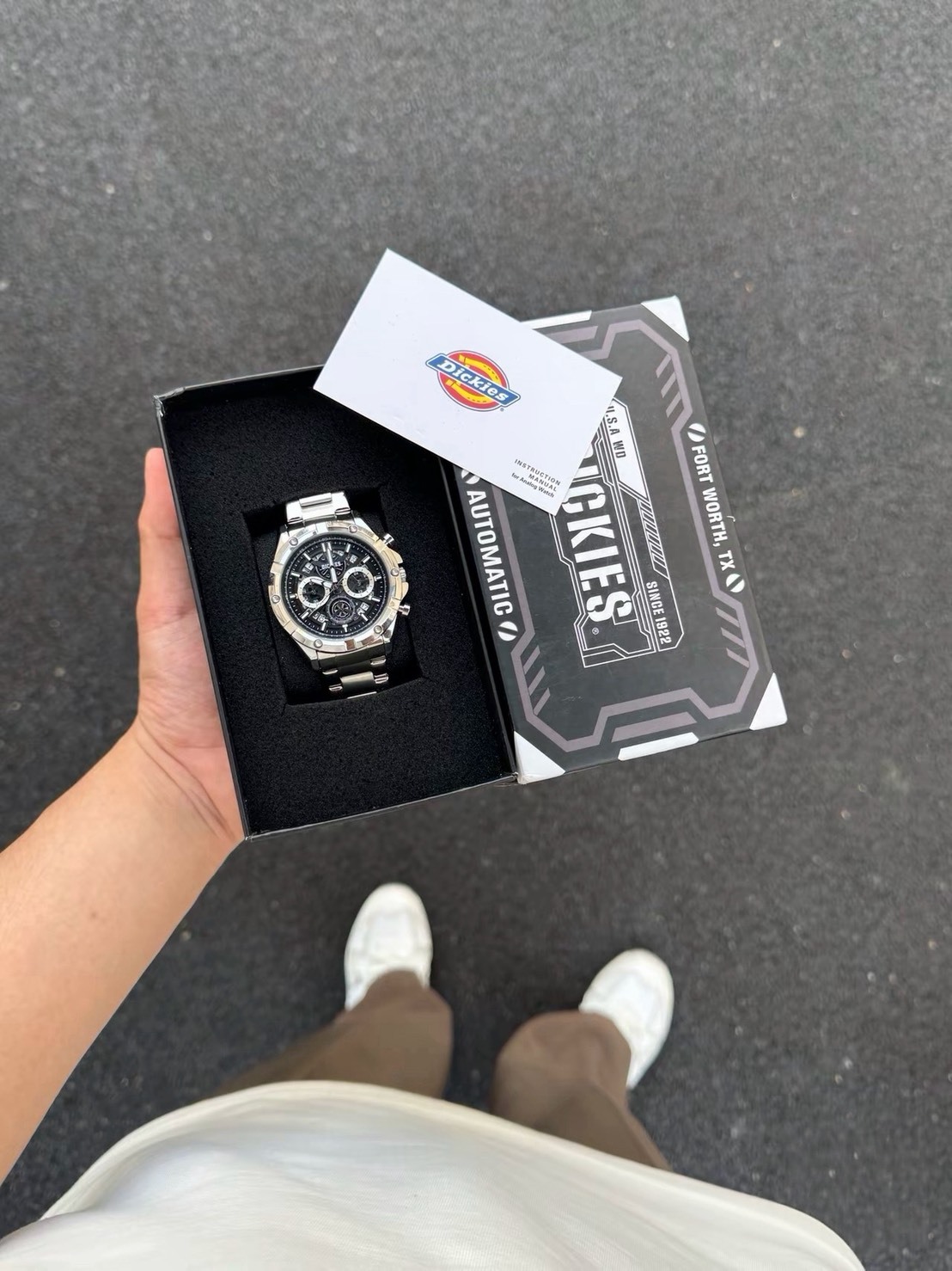 <鋼意銀河⌚> Dickies 銀河系列 防水石英機芯手錶 三眼鋼錶