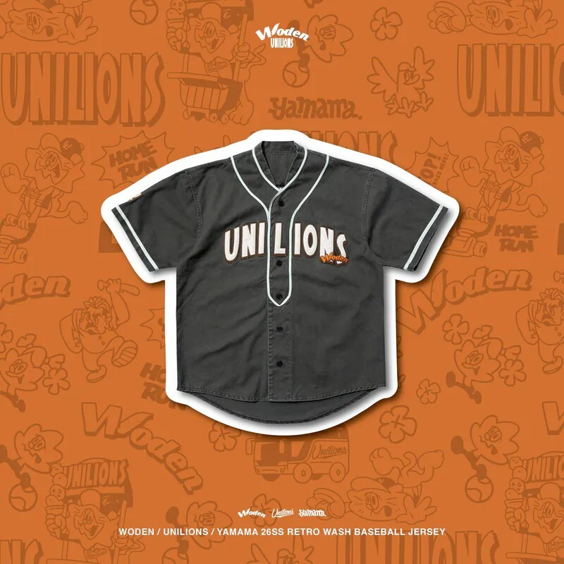 WODEN 26SS 015 UNI x YAM Wash Baseball Jersey