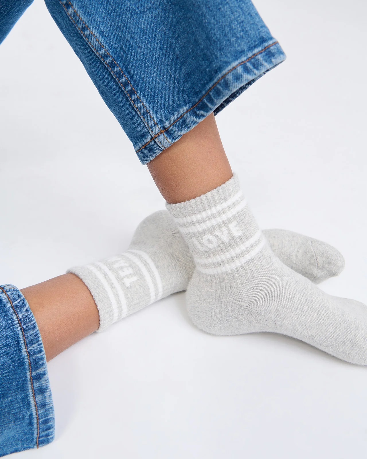 Love Team Socks – Heather Grey | émoi émoi