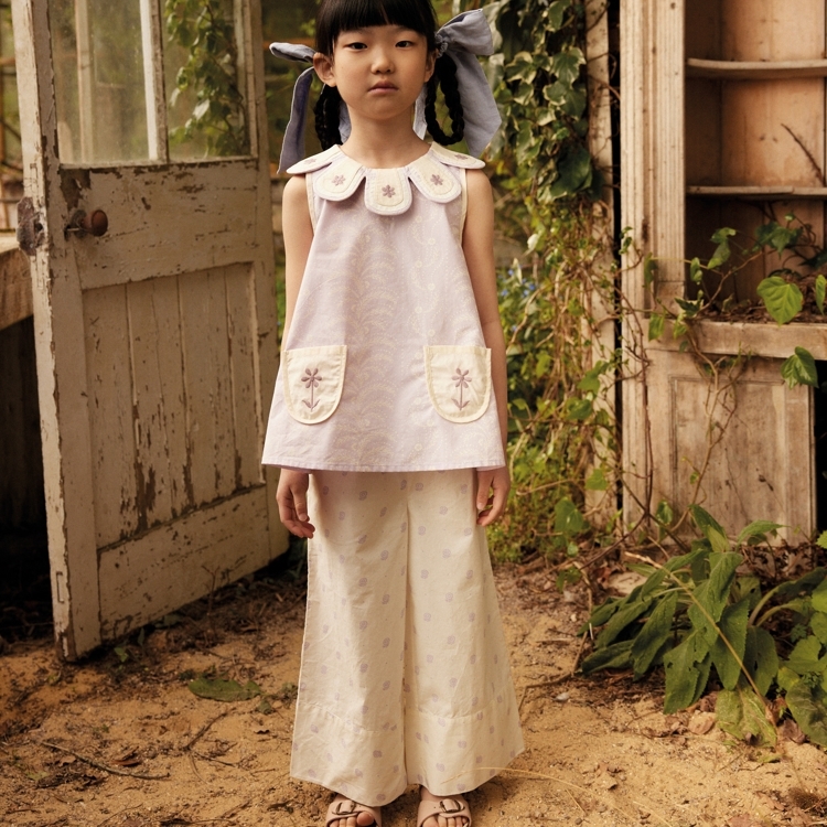 Apolina 花瓣領無袖上衣長褲套裝 FLORA TROUSER SET - WALLFLOWER/STUDIO CALICO CREAM