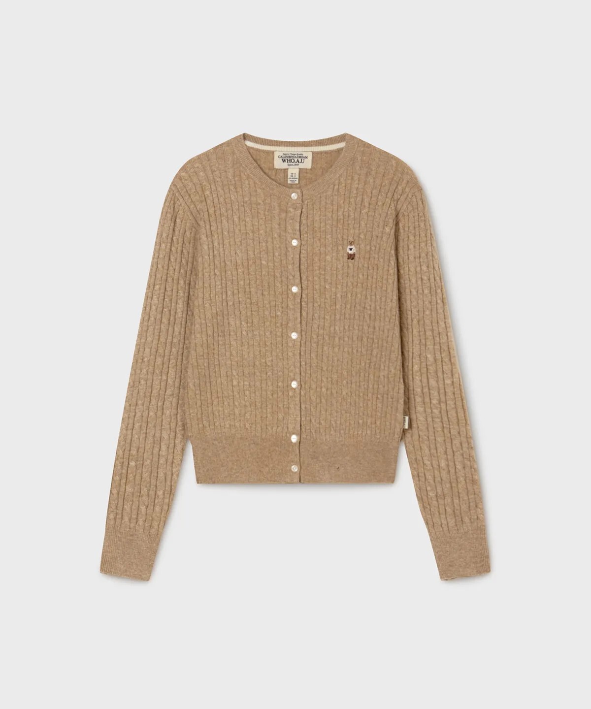 WHO A U - Steve High Gauge Wool Cardigan *3色* (WHCKG1215F)