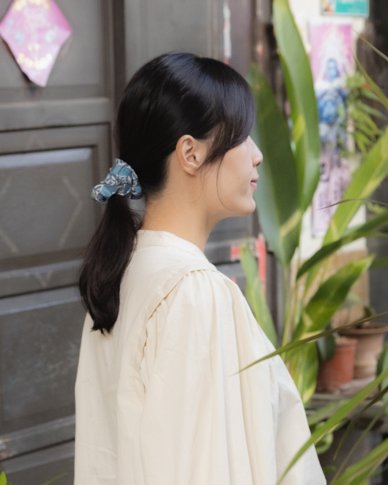 印度蓋染工藝純棉_髮圈 （多色選購）