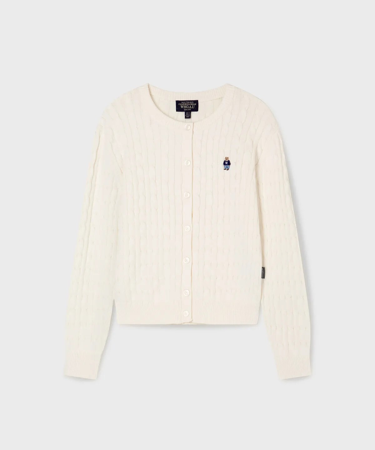 WHO A U - Steve Color Cable Cardigan *4色* (WHCKG2211F)