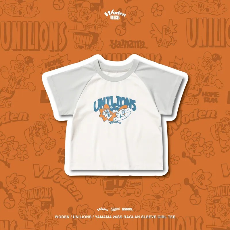 WODEN 26SS 012 UNI x YAM Raglan sleeve GIRL TEE