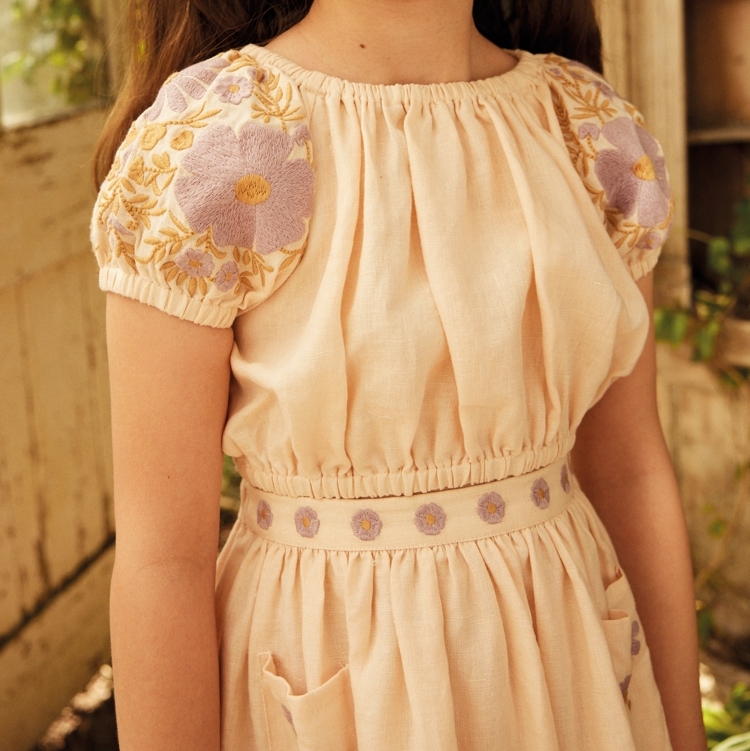 Apolina 肩膀刺繡泡泡袖上衣短裙套裝VELMA SKIRT SET - BLUS -CARA No.9