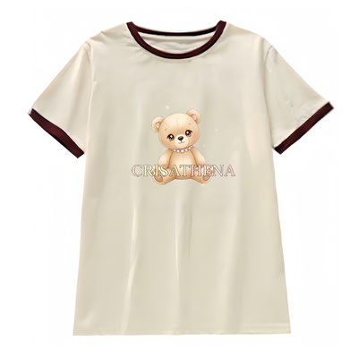 0519CT26-CRISATHENA-COLLECTION-Crisathena Toy Bear 玩具熊米色+酒紅色 S/ M/ L (A26)