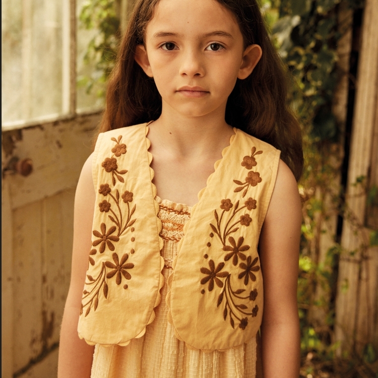 Apolina 花朵刺繡波浪邊背心 BONNIE GILET - VINTAGE MELBA