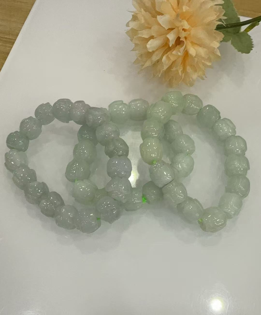【直播】LX051538 翡翠花手串