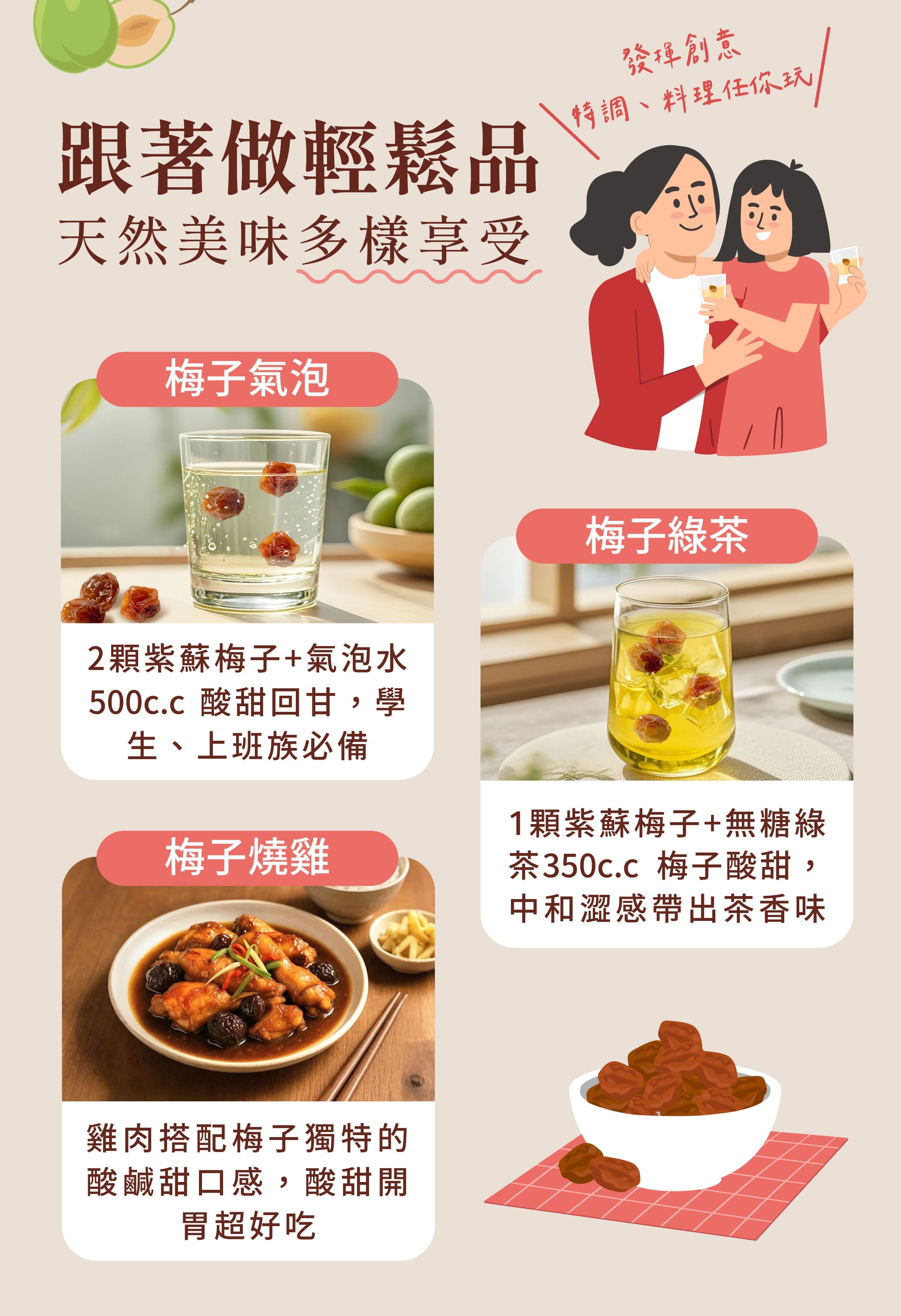 登義紫蘇梅子創意料理方式