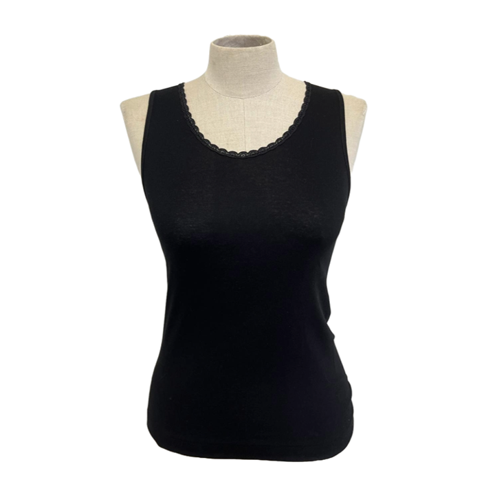 1BG0515-162 [BOGLIETTI] Ramona 帶刺繡薄紗裝飾背心 102 黑色 #FRB814 (EU)