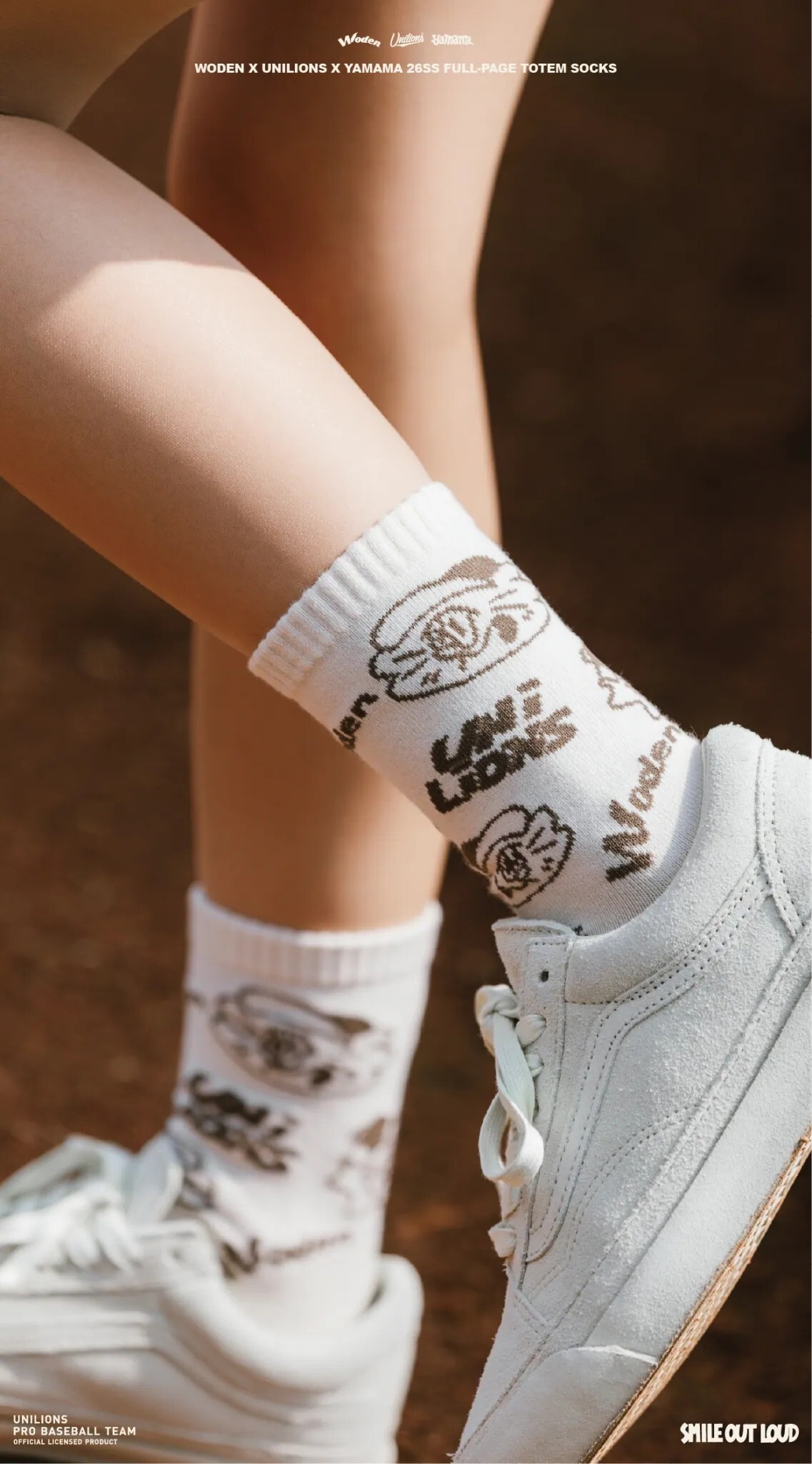 WODEN 26SS 018 UIN x YAM Full-page totem Socks