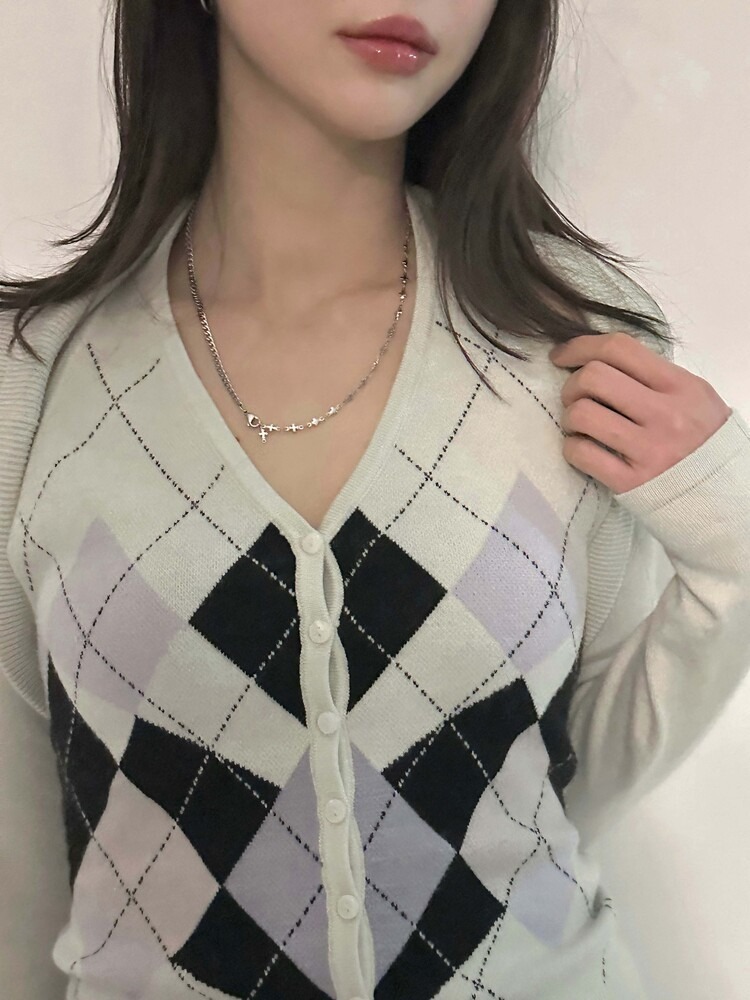 【預購】OFUSE HALF CROSS 串聯十字架項鍊 OFTHC