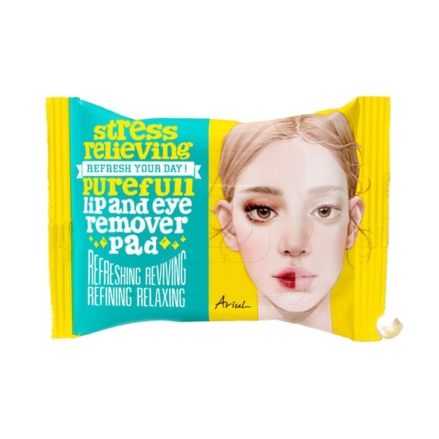 EB41 Ariul Stress Relieving Purefull Lip and Eye Remover Pad (30 Sheets)