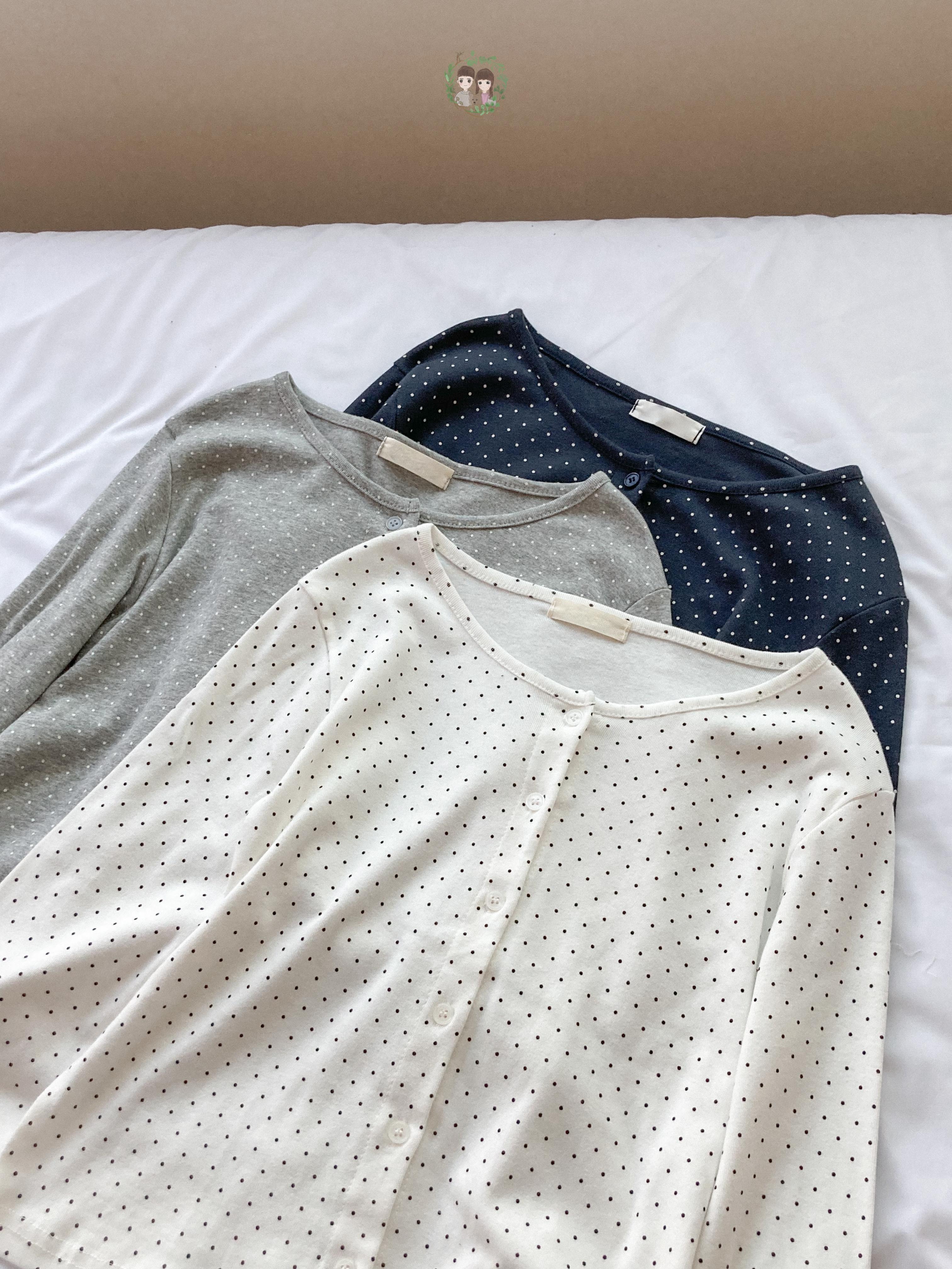 春夏必備～波點圓領棉質薄外套〈🇰🇷DAY 2〉