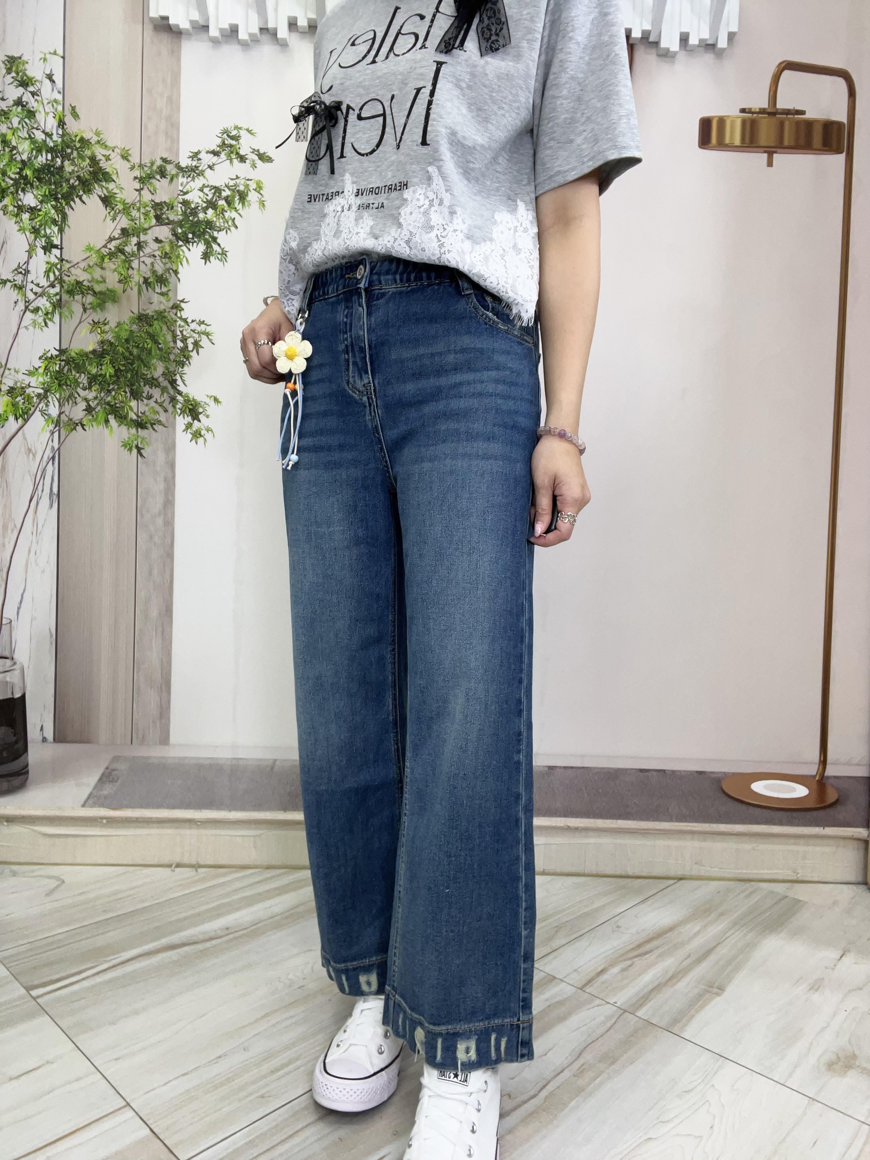 ma牌子型格直腳型牛仔褲~164AE