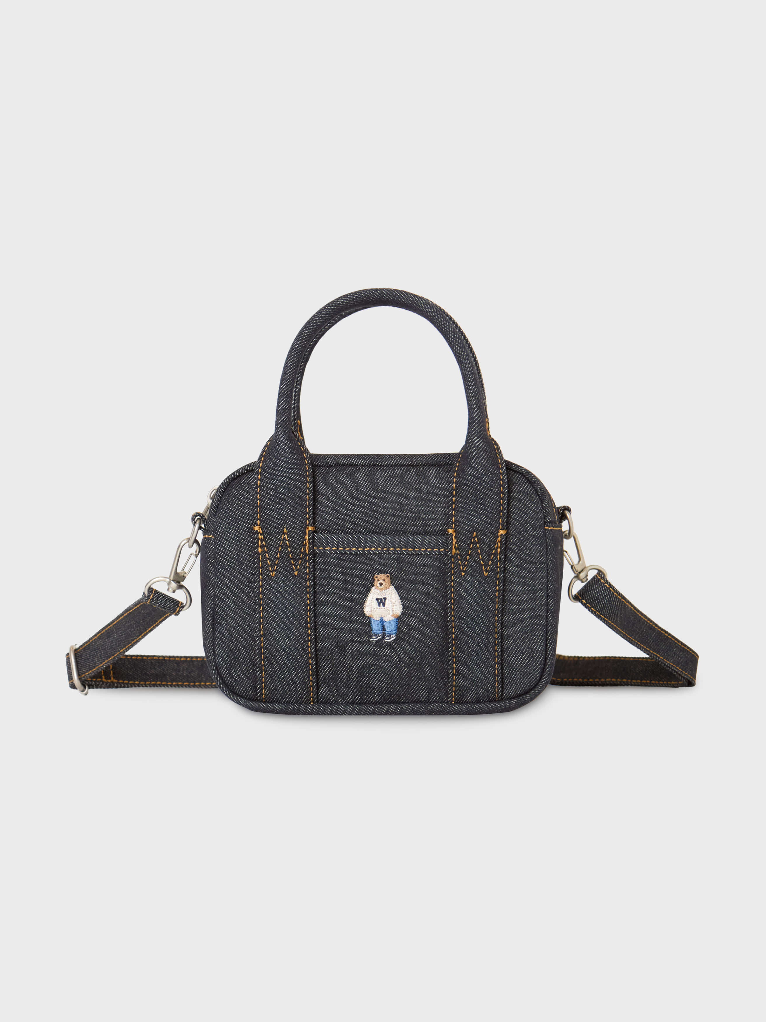 WHO A U - Steve Denim Pocket Cross Bag *2色* (WHBGG2324A)