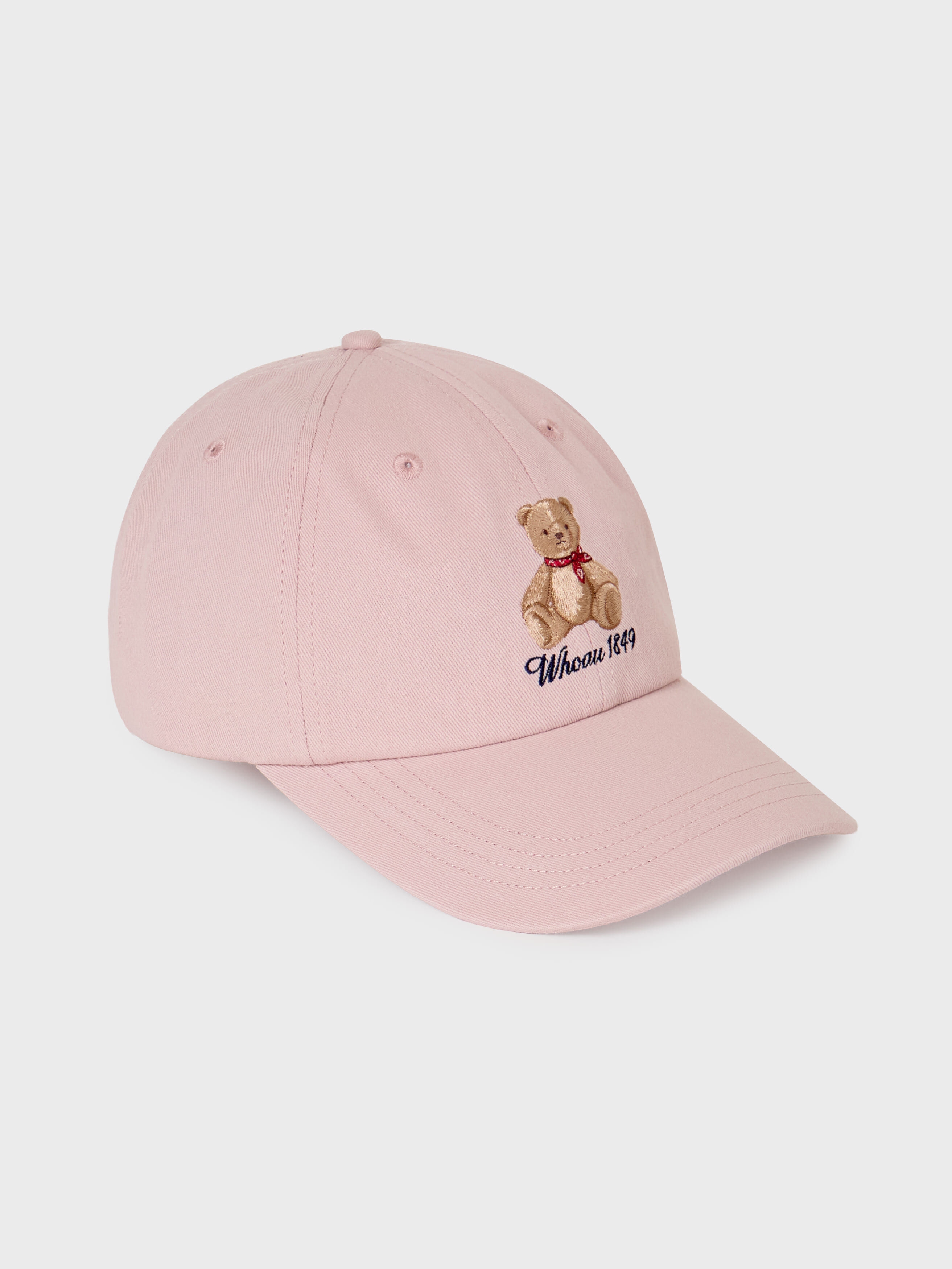WHO A U - Bear Embroidery Ball Cap[B] *3色* (WHACG2351A)