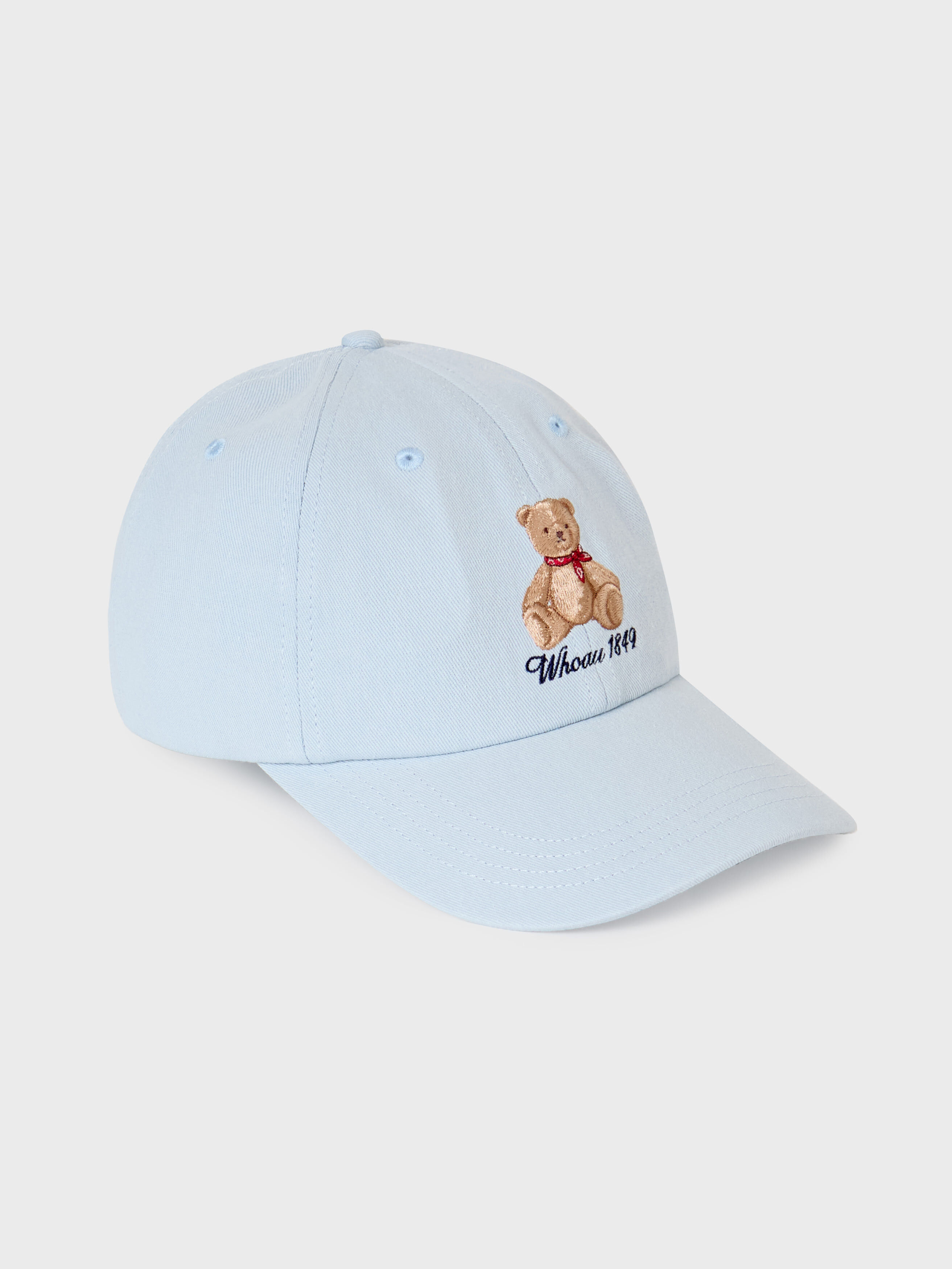 WHO A U - Bear Embroidery Ball Cap[B] *3色* (WHACG2351A)