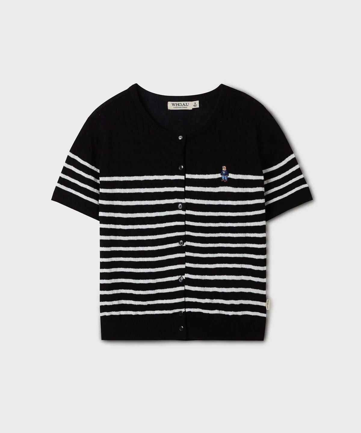 WHO A U - Steve Summer Short Sleeve Cardigan *2色* (WHCKF2541F)