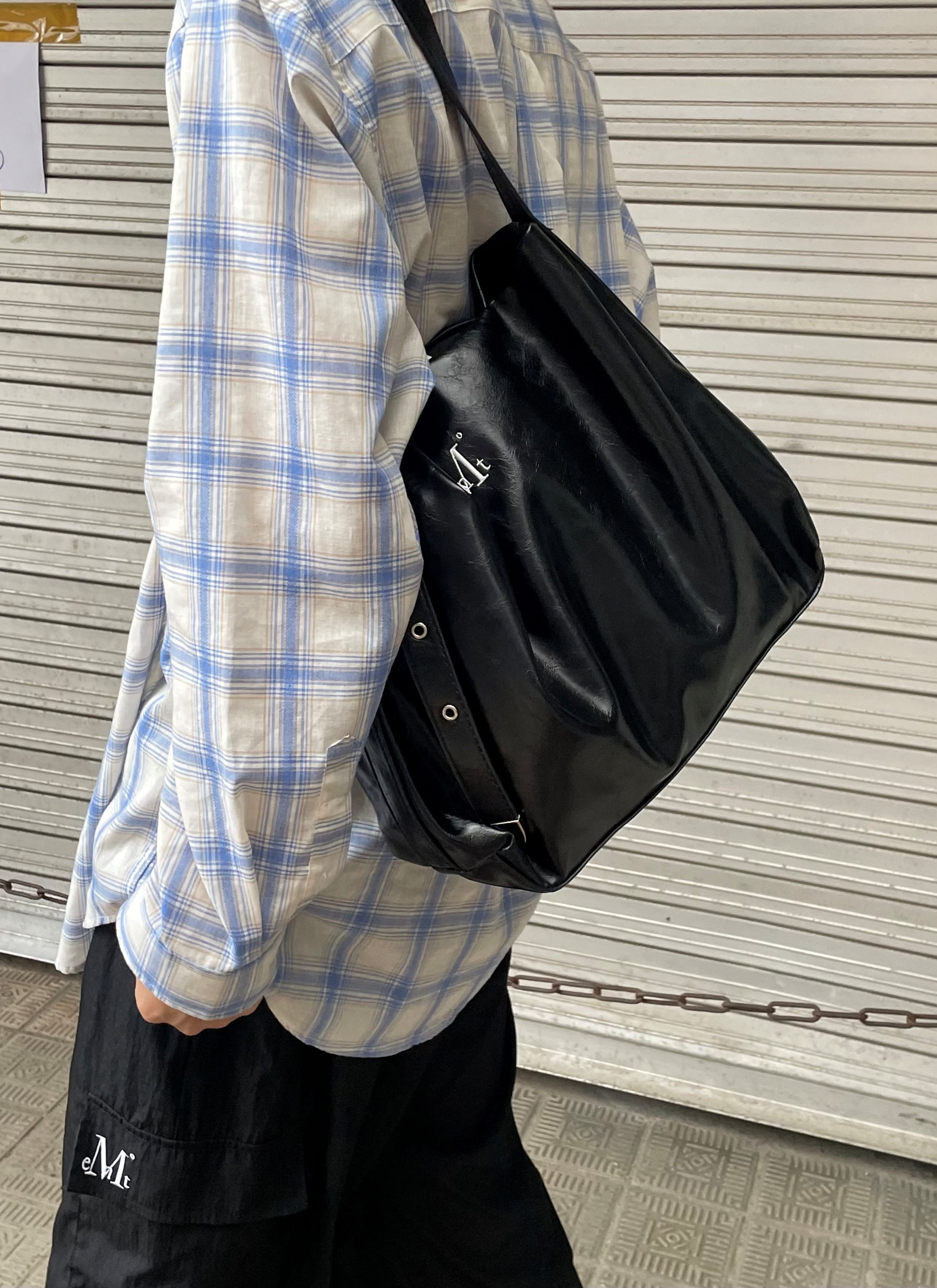 Mucent Western Leather 皮革 斜背包 肩背包 黑色