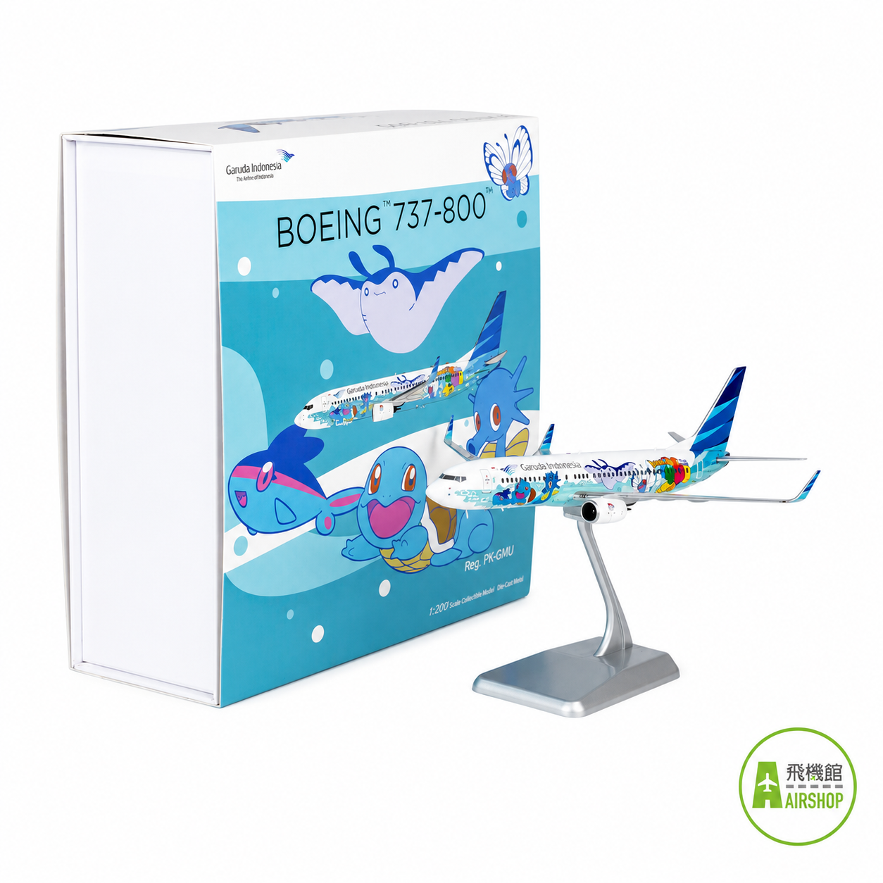 NG model 1/200 嘉魯達印尼航空 波音737-800/W PK-GMU 寶可夢皮卡丘彩繪