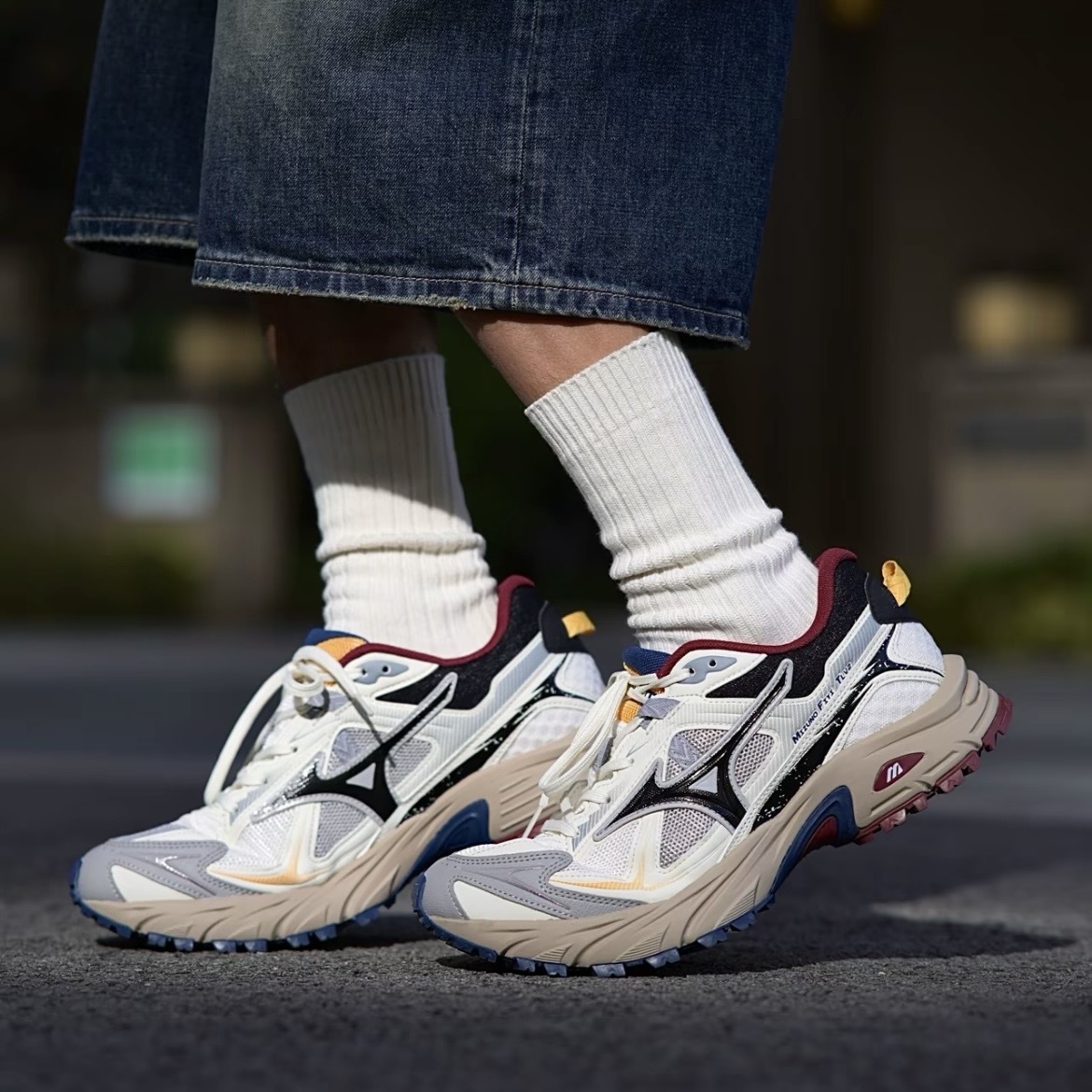 MIZUNO FIYI TL V2 紅黃藍 豆腐白 老爹鞋 復古 美津濃 男女同款 D1GH251910