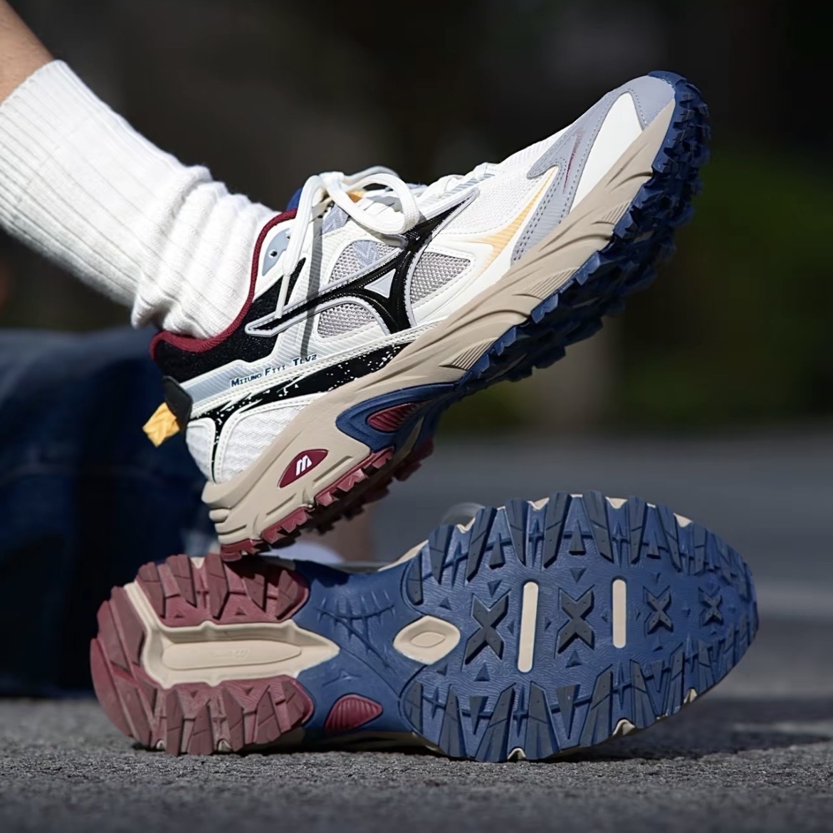 MIZUNO FIYI TL V2 紅黃藍 豆腐白 老爹鞋 復古 美津濃 男女同款 D1GH251910