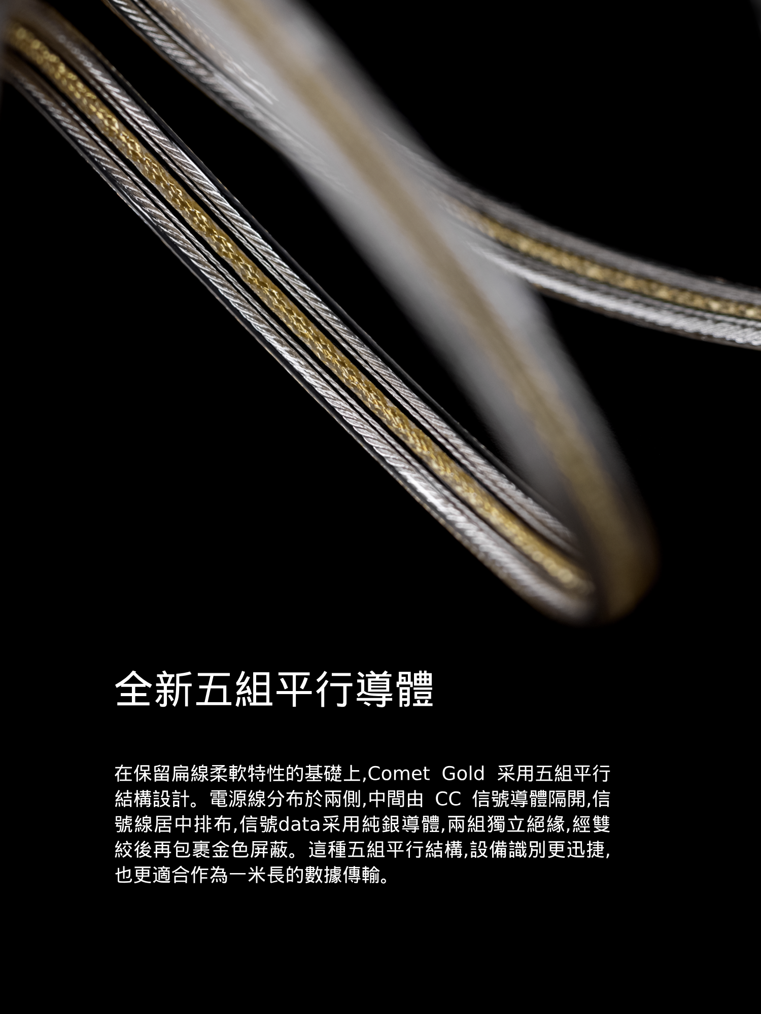 TC19CC Comet Gold  純銀數碼信號線Gold版