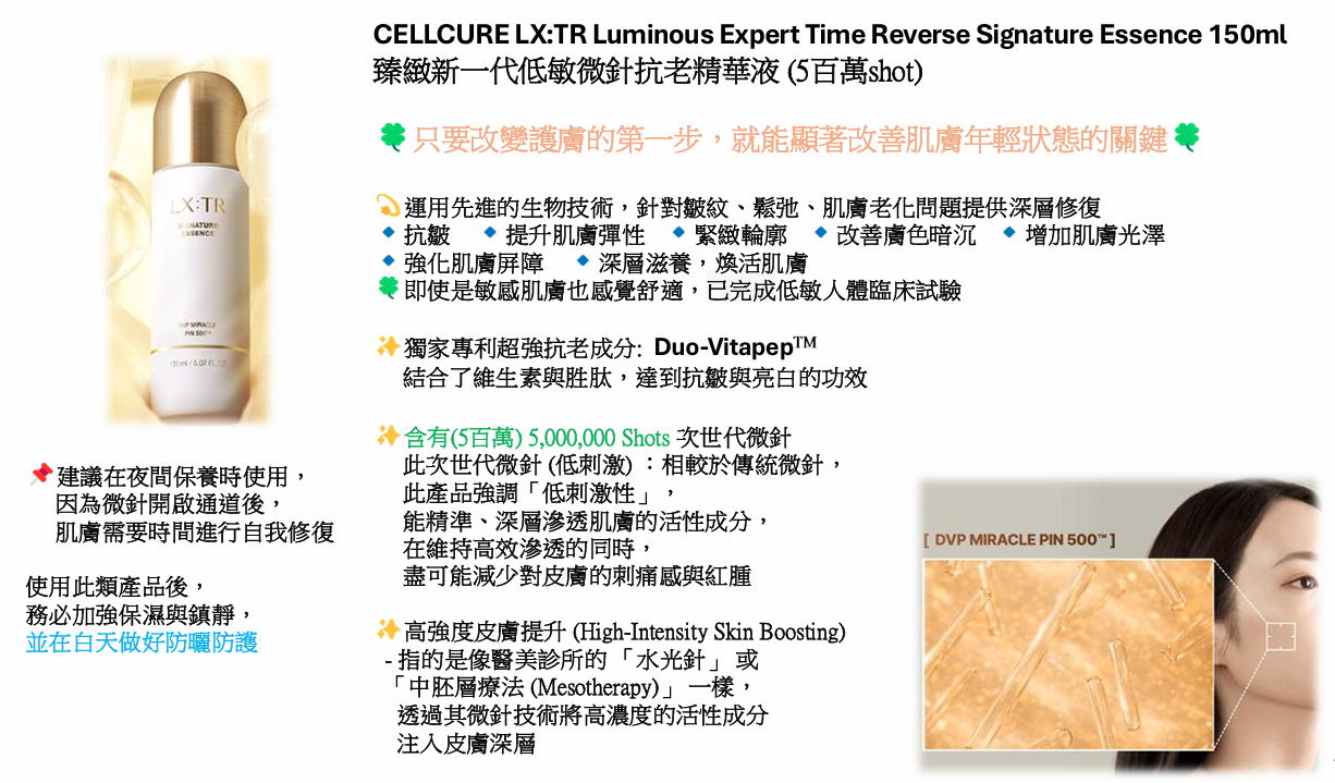 (P) 臻緻新一代低敏微針抗老精華液(5百萬shot) 150ml (第2件$548 )- CELLCURE #1706CC